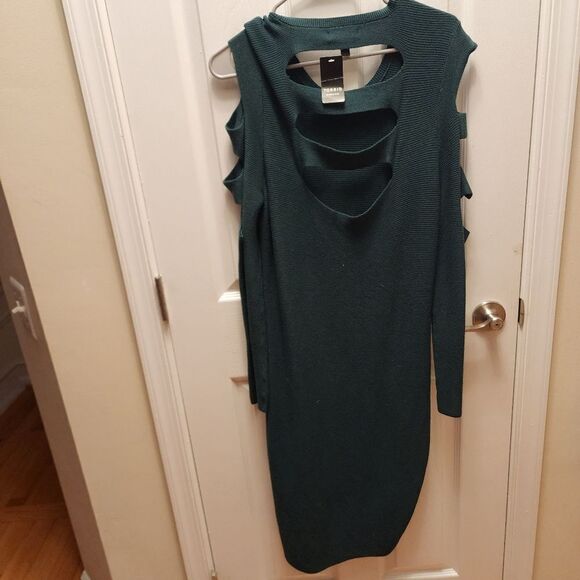 Torrid Emerald Green Cut Out Sweater Dress - Picture 7 of 8
